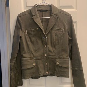 Green military type jacket